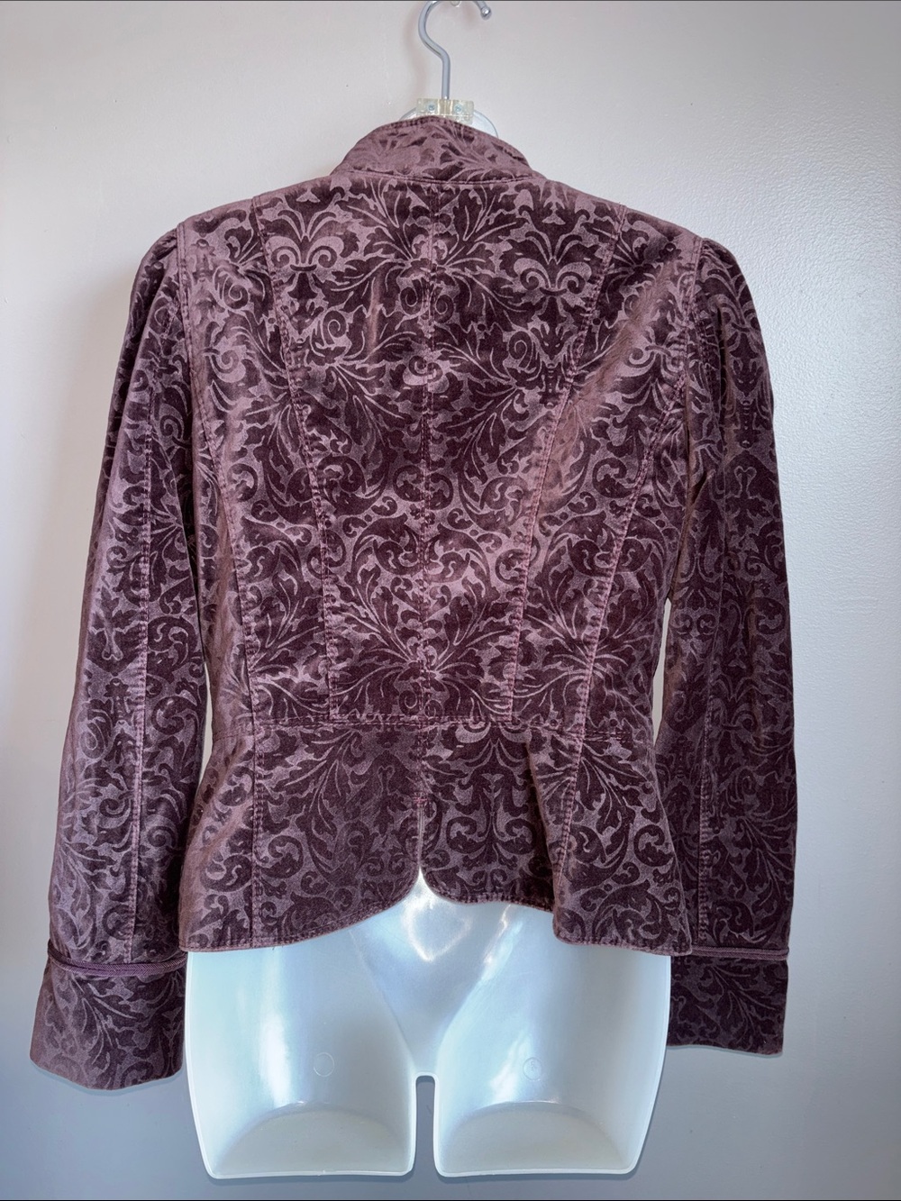 NWT Ann Taylor LOFT deep purple velvet embossed blazer * sz 6 - Picture 15 of 16